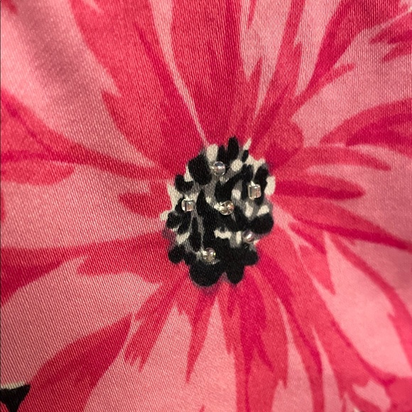 Laura Ashley Pink Floral Full Zip Jacket Size Medium - Picture 7 of 9